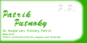 patrik putnoky business card